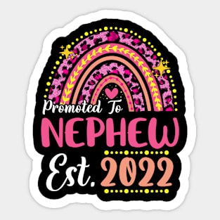 Promoted to Nephew Est.2022 Rainbow Cousin to Be New Cousin Sticker